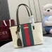 Gucci Beige Canvas Classic Web Stripe Small Tote Bag A0034E #B66550