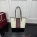 Gucci Beige Canvas Tote Bag with Web Stripe A0034E #B66144