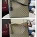 Gucci Beige/Ebony GG Supreme Canvas Bucket Bag with Brown Leather Trim and Adjustable Strap 847452 #B58327
