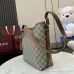 Gucci Beige/Ebony GG Supreme Canvas Bucket Bag with Brown Leather Trim and Adjustable Strap 848881 #B58326
