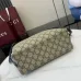 Gucci Beige/Ebony GG Supreme Canvas Bucket Bag with Brown Leather Trim and Adjustable Strap 848881 #B58326