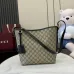 Gucci Beige/Ebony GG Supreme Canvas Bucket Bag with Brown Leather Trim and Adjustable Strap 848881 #B58326