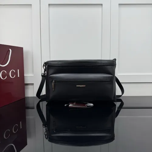 Gucci Black Leather Crossbody Messenger Bag 875377 W30xH20xD13cm #B67185