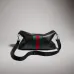 Gucci Black Leather Web Stripe Crossbody Shoulder Bag A002kx #B66542