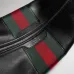 Gucci Black Leather Web Stripe Crossbody Shoulder Bag A002kx #B66542
