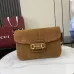 Gucci Brown Suede Horsebit 1955 Shoulder Bag with Gold-Tone Hardware 836890 #B58329