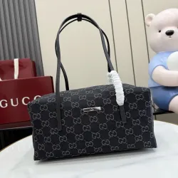 Gucci GG Black Denim Shoulder Handbag 875228 29×14×15CM #A68102