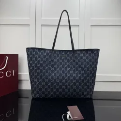 Gucci GG Denim Canvas Large Tote Shoulder Bag 38×29.5×13cm #B65014