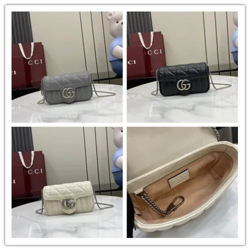 Gucci GG Marmont Matelassé Leather Mini Shoulder Bag 16.5×10.2×5.1cm #B65036