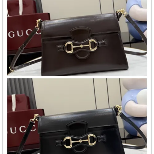 Gucci Horsebit Shoulder Crossbody Bag Leather A006N6 27.5×19×9CM #A68099