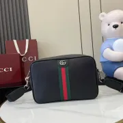 Gucci Ophidia medium crossbody bag in black soft leather size:28×18×7cm #B54067
