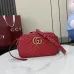 Gucci Red Quilted GG Metal Chain Crossbody Camera Bag 447632 #B66551