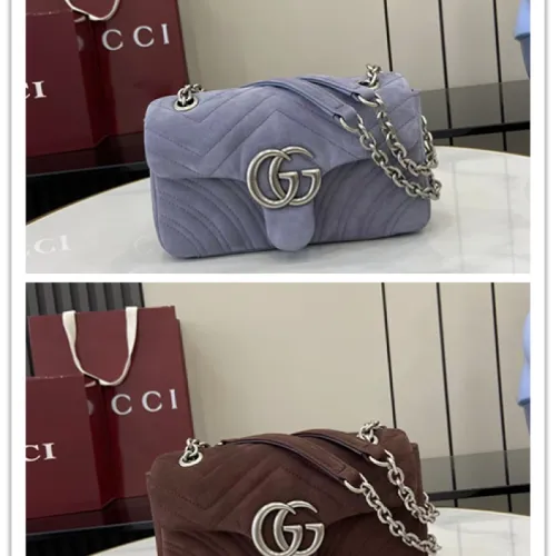 Gucci Suede GG Chain Shoulder Bag 837280 W22xH12.5xD6cm #B67162