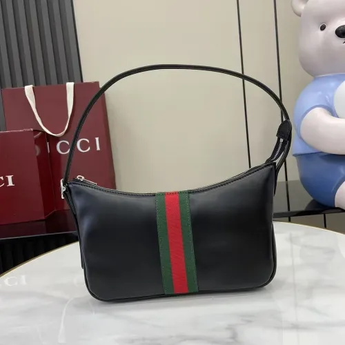 Gucci Web Stripe Leather Shoulder Bag 863406 W22.5xH12.5xD3.5cm #B67161