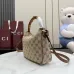 Gucci Beige GG Canvas Bamboo Handle Crossbody Hobo Bag 799865 #B66549