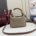 Gucci Beige GG Canvas Bamboo Handle Crossbody Hobo Bag 799865 #B66549