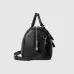 Gucci Black Leather Web Stripe Large Travel Duffle Bag 834460 #B66548