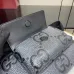 GG jumbo large belt bag in grey and black GG leather  #B50313