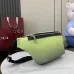 Gucci Lime Green Suede Bumbag with Black Trim and Silver-Tone Zipper 835810 #B58330