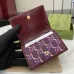 Gucci 795044 GG Pattern Compact Wallet in Red PVC 10x7x3cm #B61857