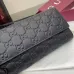 Gucci 847210 GG Embossed Leather Long Flap Wallet Multi Card Slots Clutch Purse #B65976