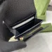 Gucci GG Canvas Compact Wallet with Black Leather Interior, Gold Accents, Classic Pattern & Multiple Card Slots for Women #B55976