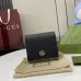Gucci GG Canvas Compact Wallet with Black Leather Interior, Gold Accents, Classic Pattern & Multiple Card Slots for Women #B55976