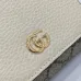 Gucci GG Canvas Compact Wallet with Black Leather Interior, Gold Accents, Classic Pattern & Multiple Card Slots for Women #B55976