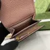 Gucci GG Canvas Compact Wallet with Black Leather Interior, Gold Accents, Classic Pattern & Multiple Card Slots for Women #B55976