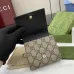Gucci GG Canvas Compact Wallet with Black Leather Interior, Gold Accents, Classic Pattern & Multiple Card Slots for Women #B55976