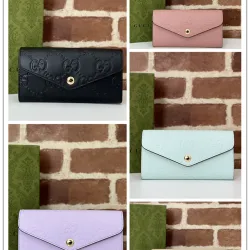 Gucci GG Embossed Leather Envelope Continental Wallet 19×10×3.5cm #B65016