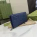 Gucci GG Marmont Full-Zip Wallet – Olive Green Pebbled Leather with Embossed GG Logo #B58777