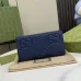 Gucci GG Marmont Full-Zip Wallet – Olive Green Pebbled Leather with Embossed GG Logo #B58777