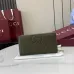 Gucci GG Marmont Full-Zip Wallet – Olive Green Pebbled Leather with Embossed GG Logo #B58777