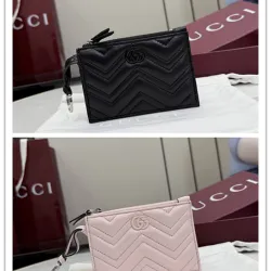 Gucci GG Marmont Quilted Leather Card Holder, 12 x 8.5 cm #B63205