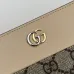 Gucci GG Supreme Leather Trim Zip Around Wallet 19.5×11×3cm #B65015