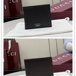 Gucci Leather Bifold Wallet Style 867325 Brown 11x9cm #B62918
