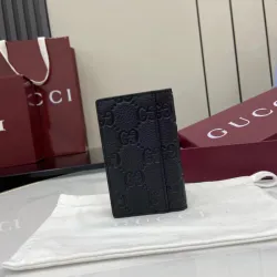 Gucci  wallet in black fabric size:12×7.5cm #B53486