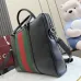 Gucci A0007X GG Supreme Web Stripe Boston Bag Top Handle Detachable Strap Handbag #B65974