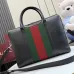 Gucci A0007X GG Supreme Web Stripe Boston Bag Top Handle Detachable Strap Handbag #B65974
