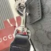 Gucci A0007X GG Supreme Web Stripe Boston Bag Top Handle Detachable Strap Handbag #B65974