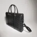 Gucci Classic Black Coated Leather Men Work Briefcase A0007X #B66544