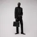 Gucci Classic Black Coated Leather Men Work Briefcase A0007X #B66544