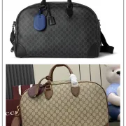 Gucci GG Emblem medium duffle bag in black fabric size:47×31×25cm #B53483 Gucci GG Emblem medium duffle bag in black fabric size:47×31×25cm #B53483