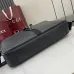 Medium briefcase with Web in black leather #B50164