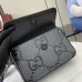 Small jumbo GG crossbody bag in grey and black GG leather #B50308