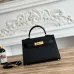HERMES Kelly second-generation mini bags 19CM Black #B66576