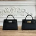 HERMES Kelly second-generation mini bags 19CM Black #B66576