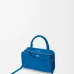 Loewe Amazona 180 Blue Leather Top Handle Bag 34.5x14x27cm #B64994