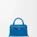 Loewe Amazona 180 Blue Leather Top Handle Bag 34.5x14x27cm #B64994